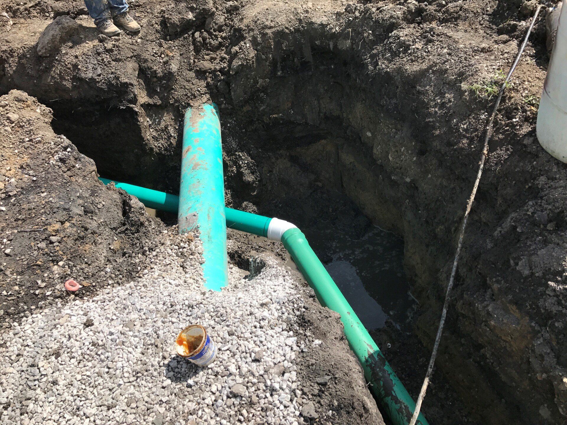 Repairing Underground Plumbing — Northwood, OH — D & D Paving Inc.