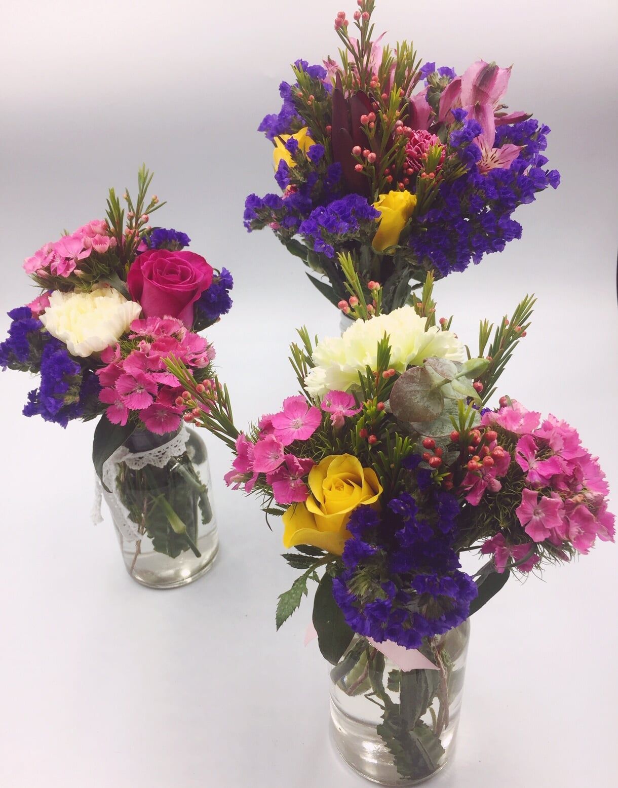 Three Diffrent Flower On The Flower Base — Gifts And Flowers In Blackwater, QLD