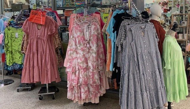 Dress Display On The Shop — Gifts And Flowers In Blackwater, QLD
