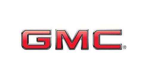 The gmc logo is red and black on a white background.