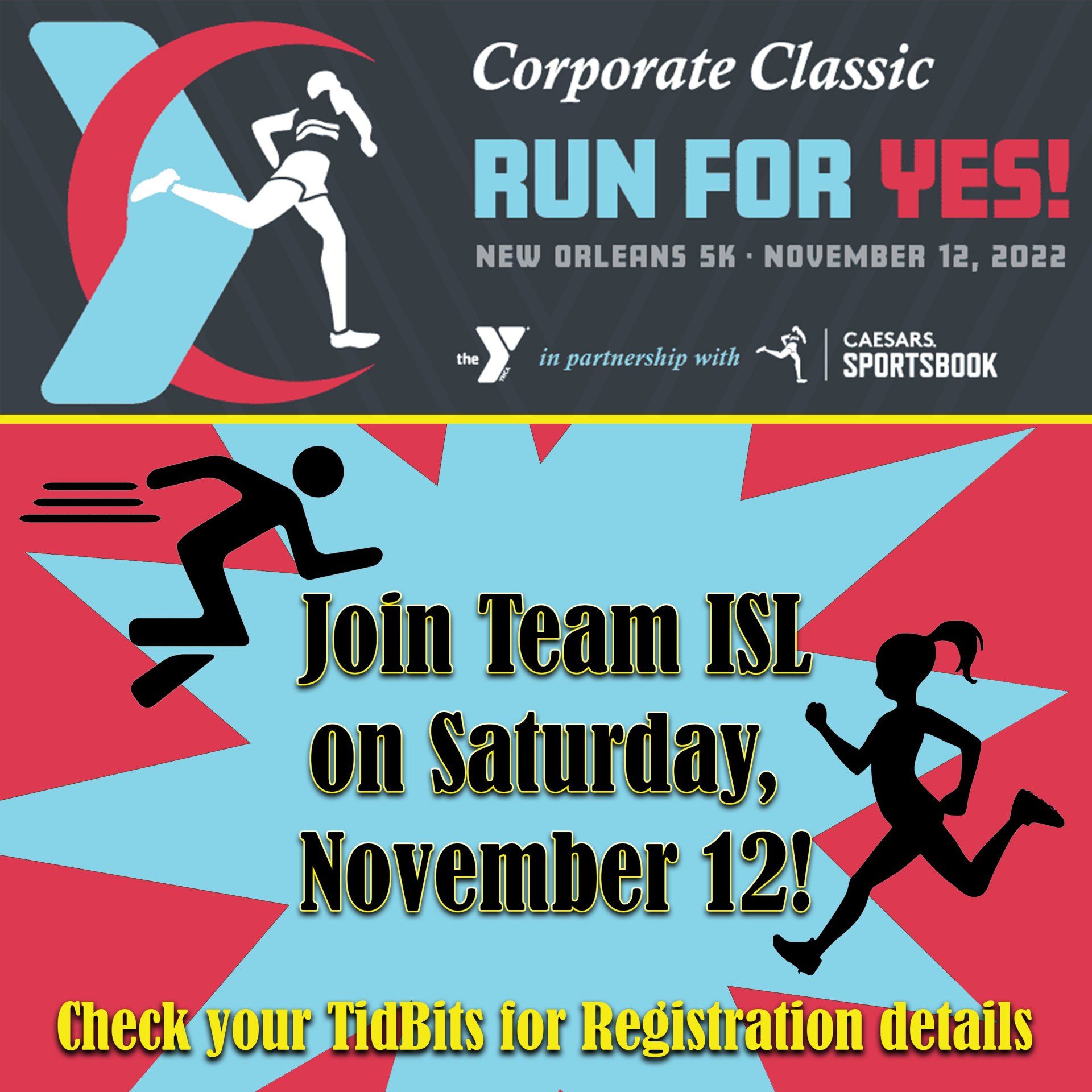 Flyer for the Corporate Classic (formerly the Crescent City Classic) on Saturday, November 12th