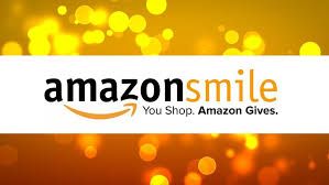 Amazon Smile logo with a yellow/orange background and the following written underneath: 