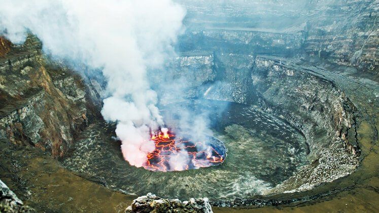 Nyiragongo Volcano Lava Pit - eXplore Plus Travel and Tours