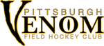 A logo for the pittsburgh venom field hockey club
