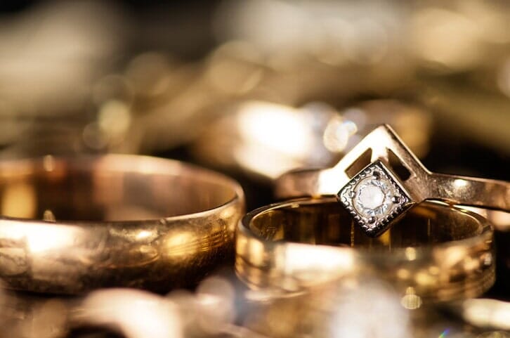 Gold Ring With Diamond — Jewelers in Ewing,NJ