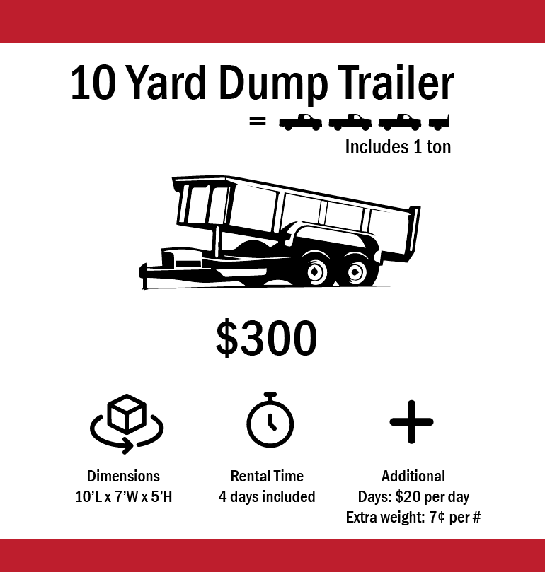 10 yard dump trailer