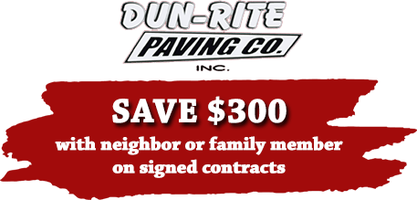 Dun-Rite Paving Co. advertisement.