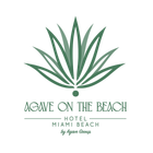 Logo for Agave on the Beach Hotel, Miami Beach, featuring a green agave plant design above the text.