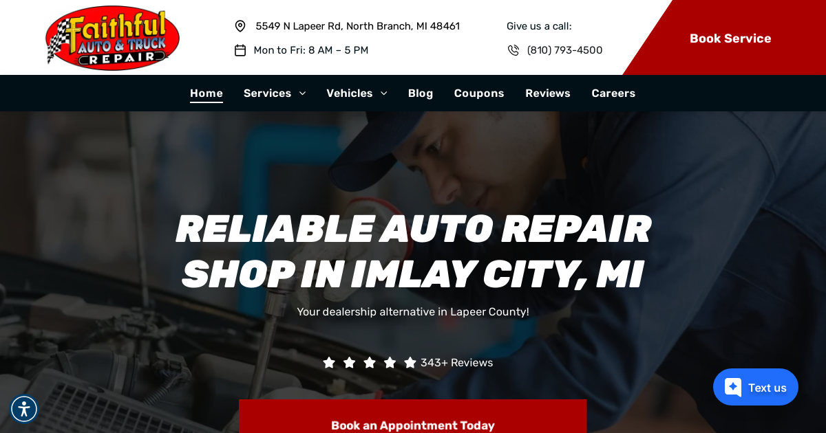 Auto Repair Careers in North Branch, MI Faithful Auto And Truck Repair