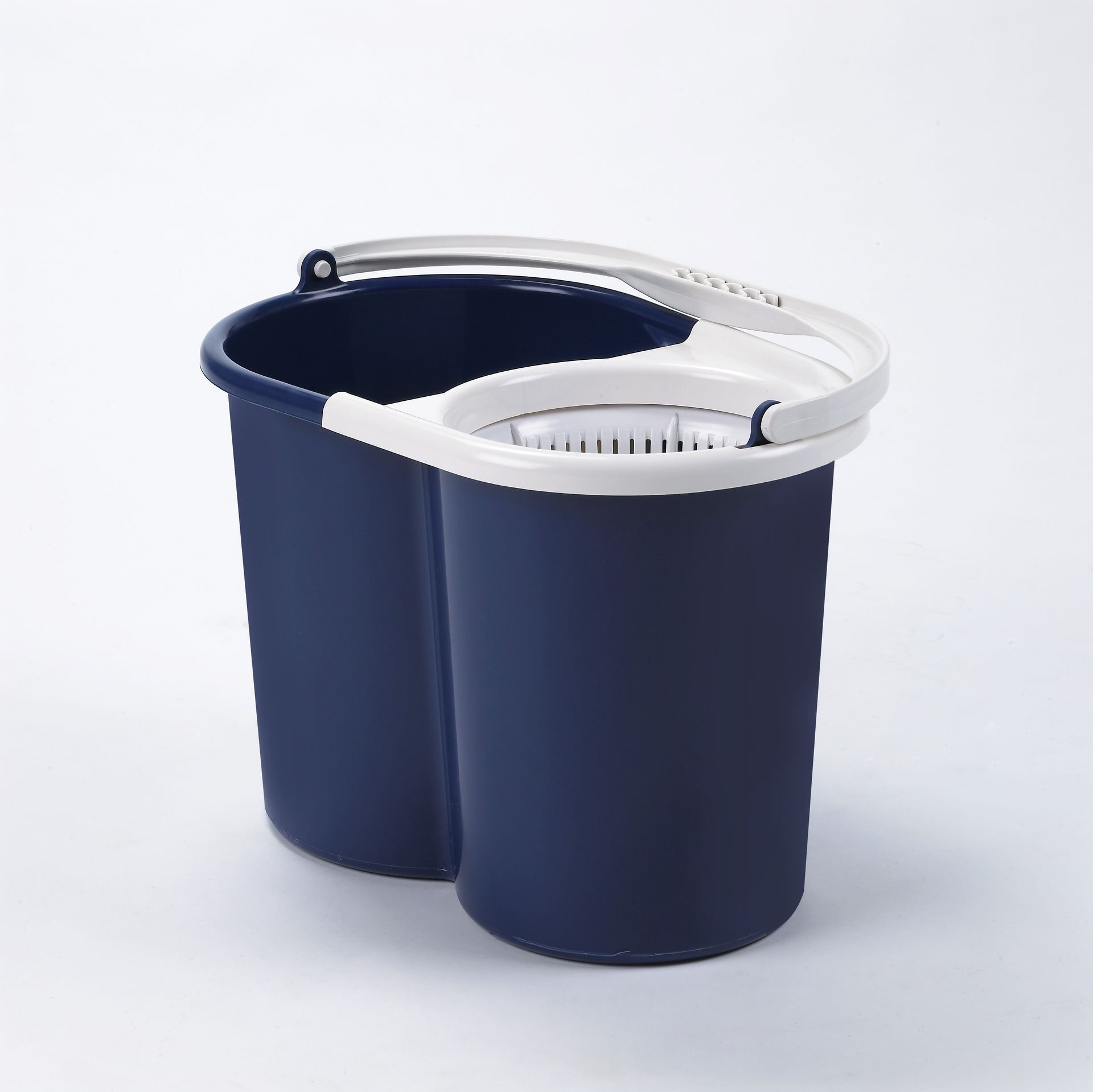 拖霸 手壓式伸縮旋轉拖把組(藍) + 拖霸 小蒼蘭香地板清潔劑2000ML