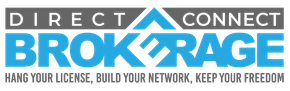 A blue Direct Connect Brokerage logo on a white background