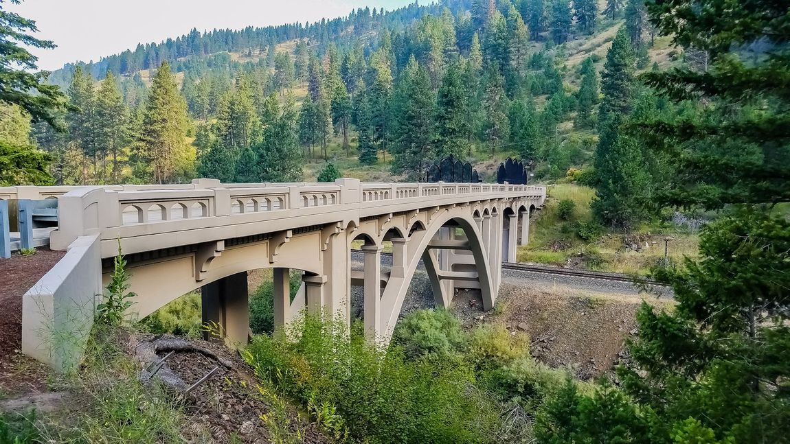 historic bridge in the mountains
