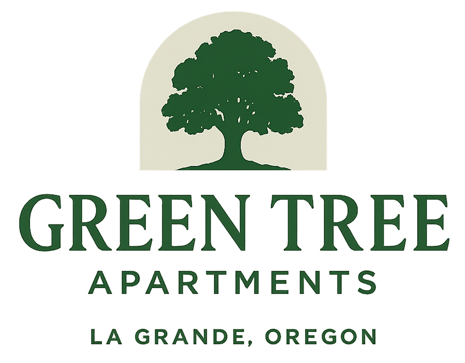 Green Tree Apartments logo - header, go to homepage