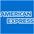 MDM Plumbing & Sewer LLC | The american express logo is blue and white on a blue background.