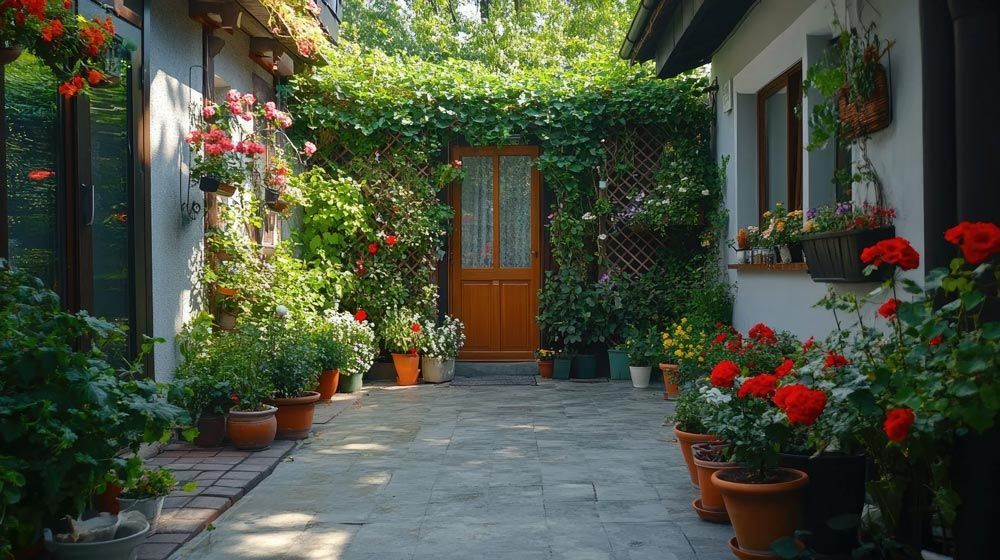 a well maintained backyard garden
