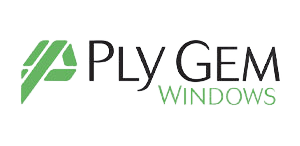 A logo for a company called ply gem windows.
