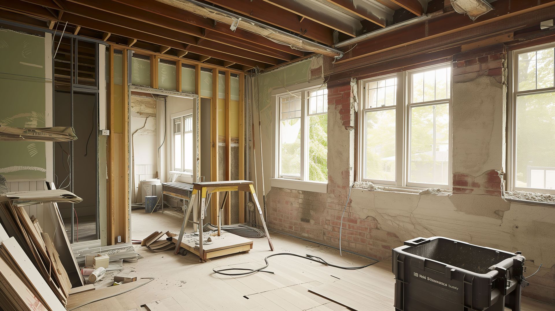 a house being renovated