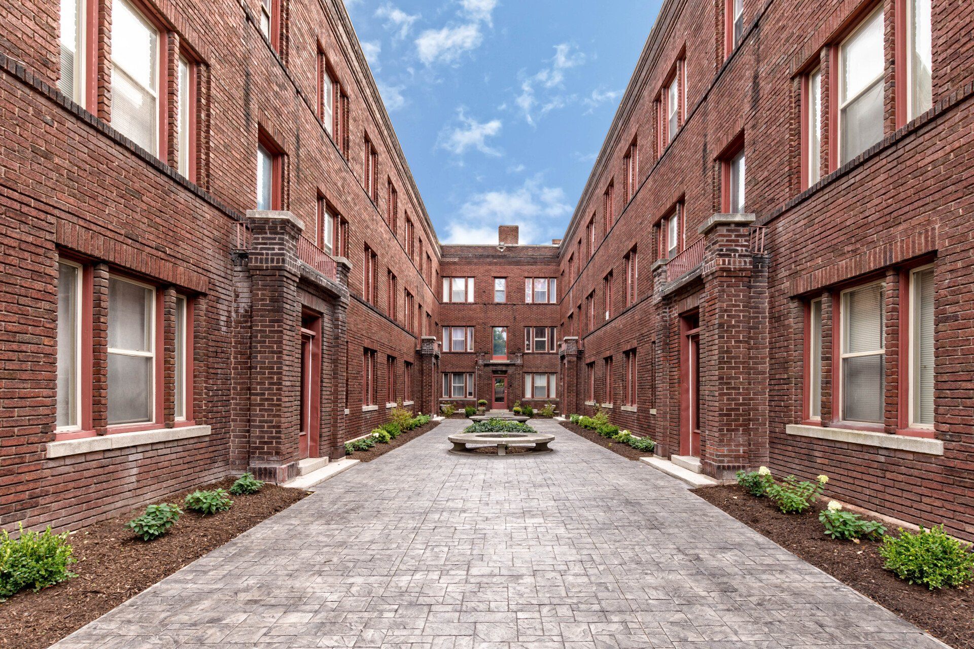 Normandie Apartments courtyard