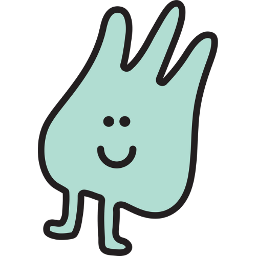 A drawing of a hand with a smiley face on it.