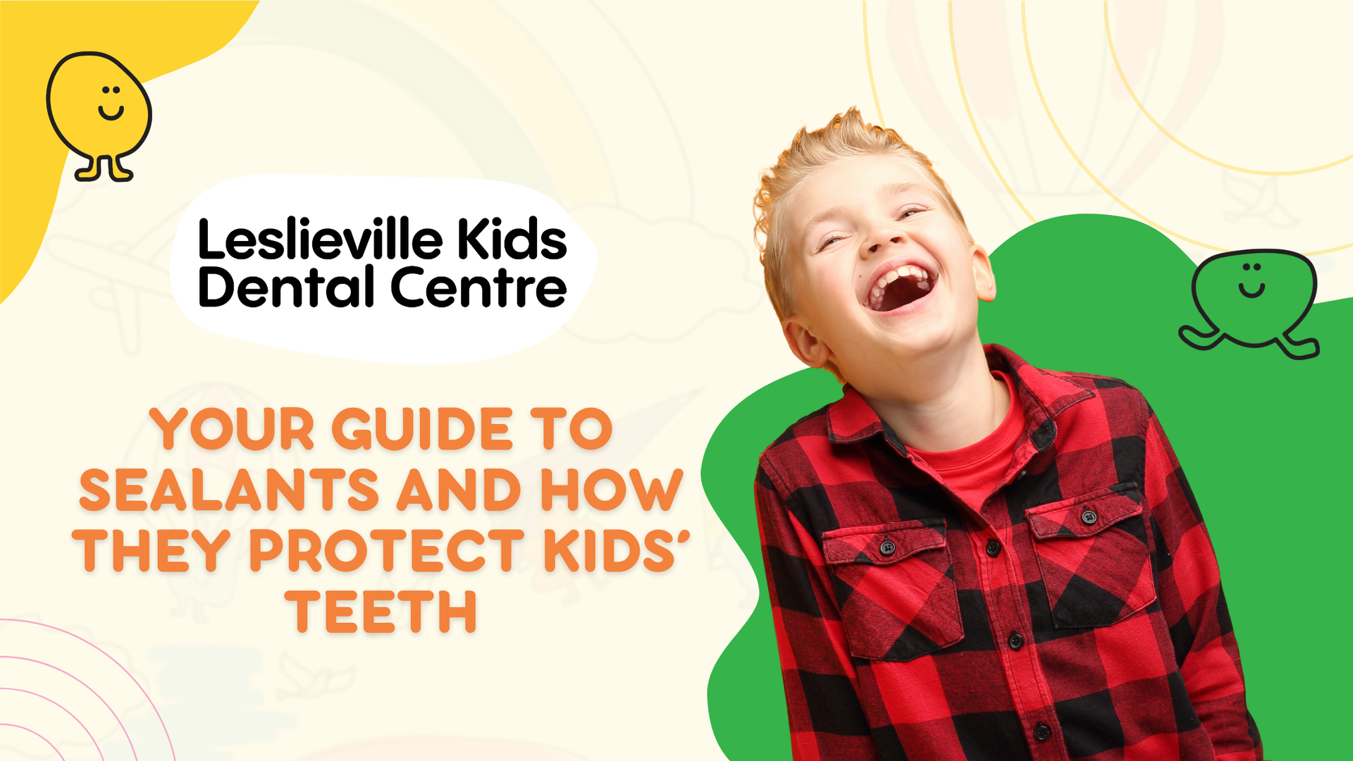 Smiling child with text: 