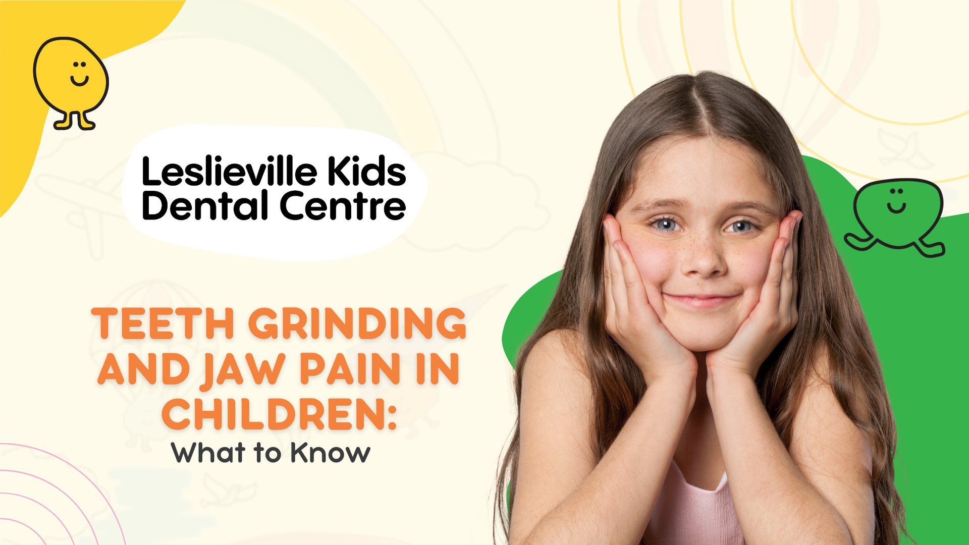A little girl is smiling with her hands on her face.
