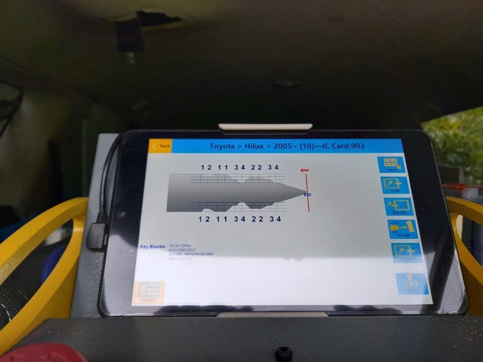 A Tablet With A Screen That Says Toyota On It — Cassowary Coast Locksmiths In East Feluga, QLD