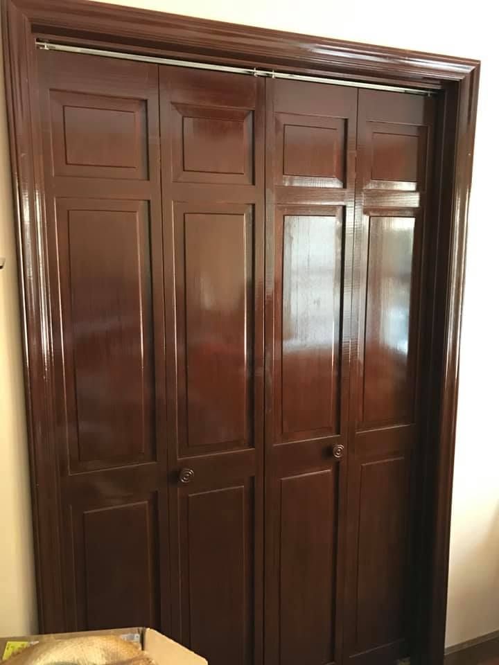 A close up of a wooden door in a room — Pequannock Township, NJ — Alb Premium Painting