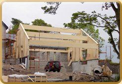 Roof trusses - Coleraine, Londonderry - Old Manse Joinery - glulam
