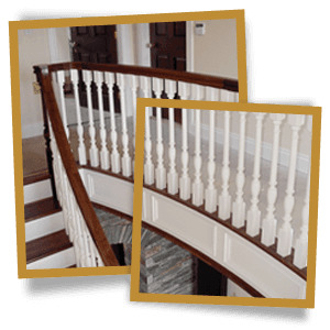 Glulam beams - Coleraine, Londonderry - Old Manse Joinery - stair spindles