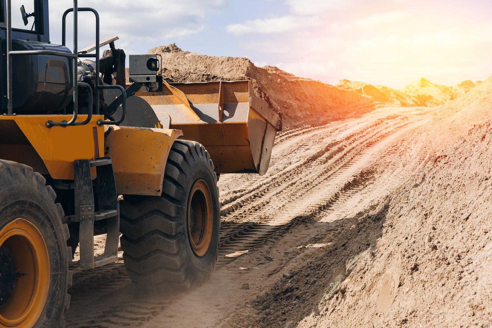 Bulldozer in Construction Site