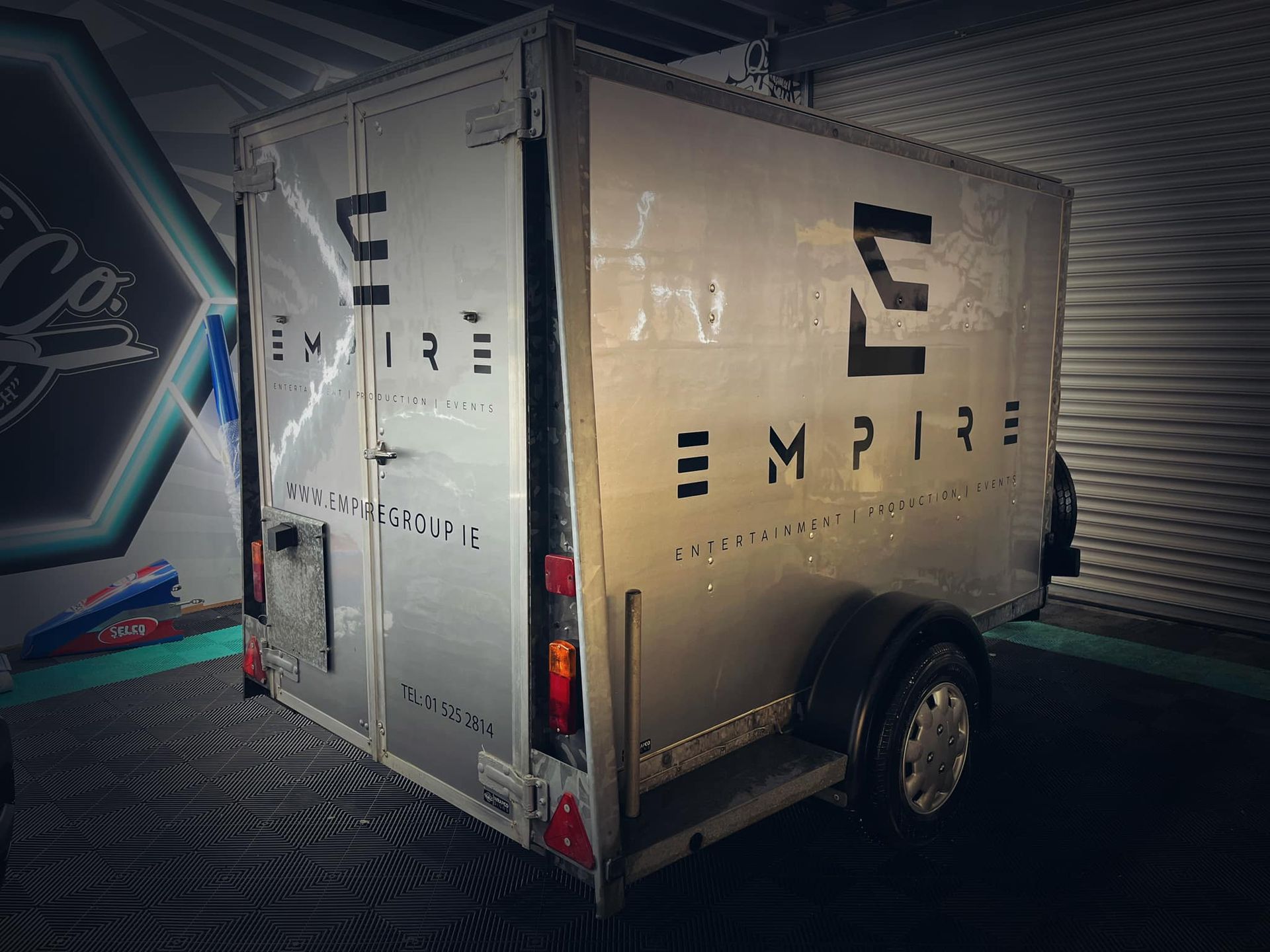 Box trailer with graphics by wrapco.ie