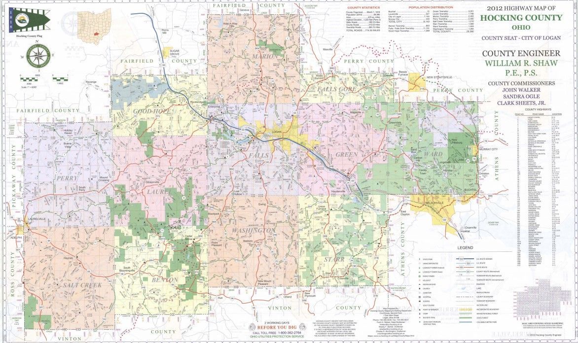 A large map of the state of ohio