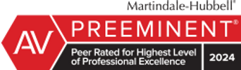 Martindale Hubbell has been peer rated for highest level of professional excellence.