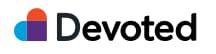 Devoted logo with a multicolor icon and black text