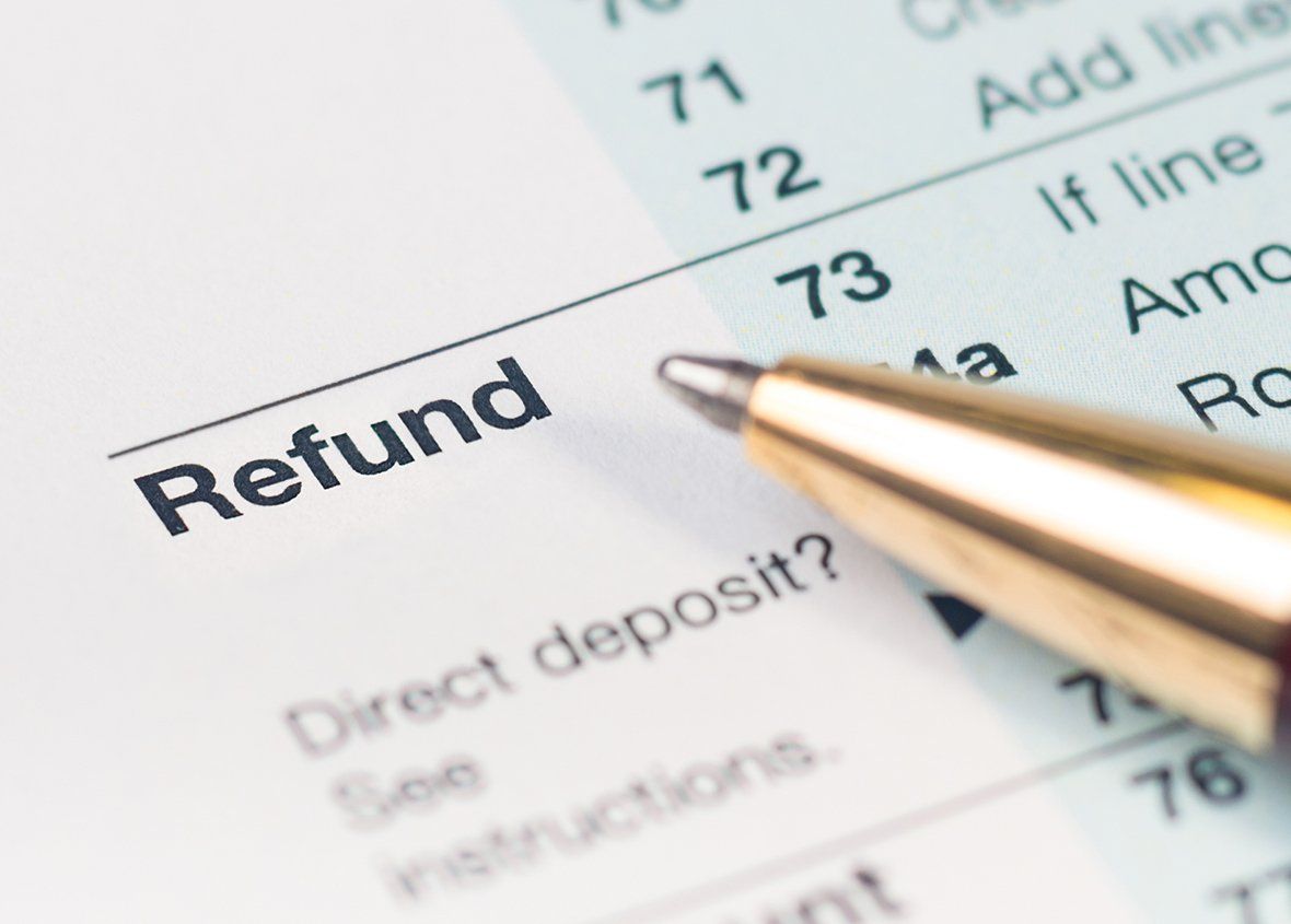 Tax Refund Form Close Up Shot — Gulfport, MS — MJD & Associates, LLC