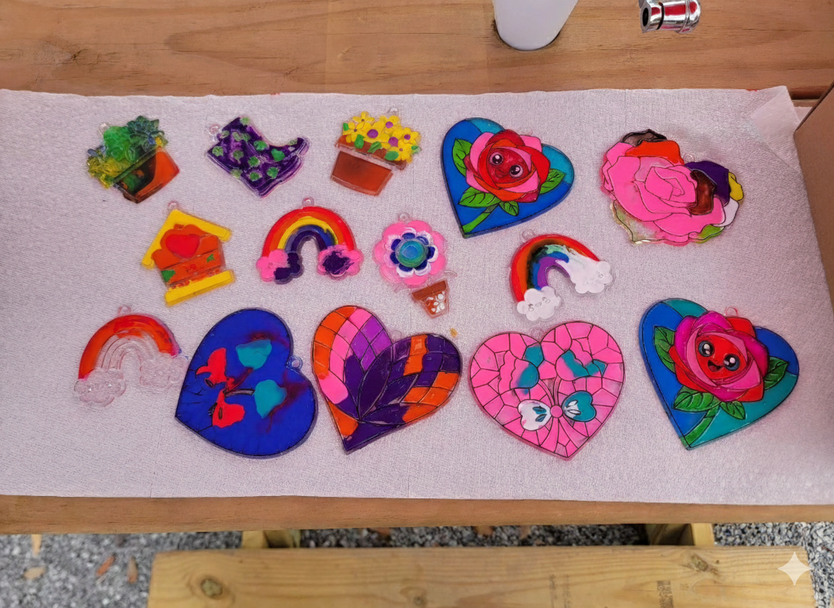 DIY, crafts, coloring, family, kids, arts, suncatchers, Saturdays