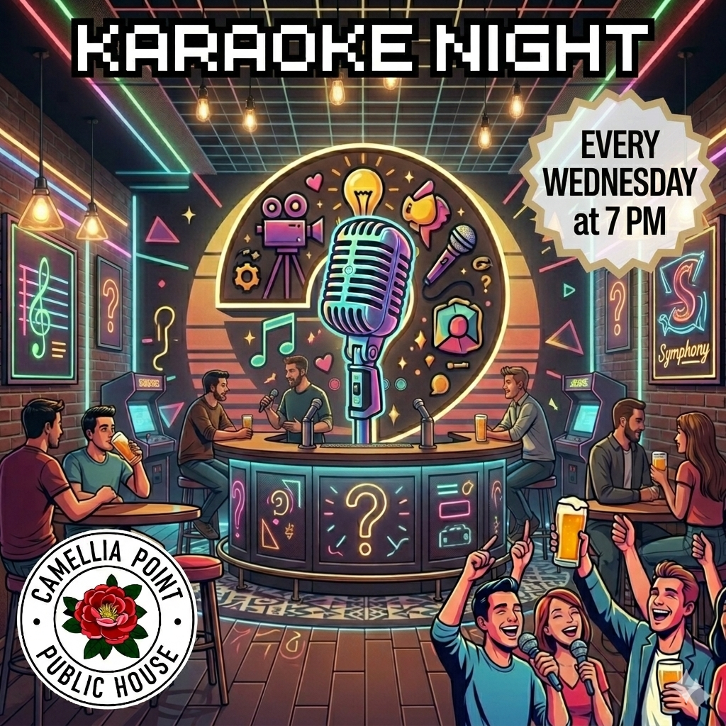 Karaoke every wednesday at 7pm