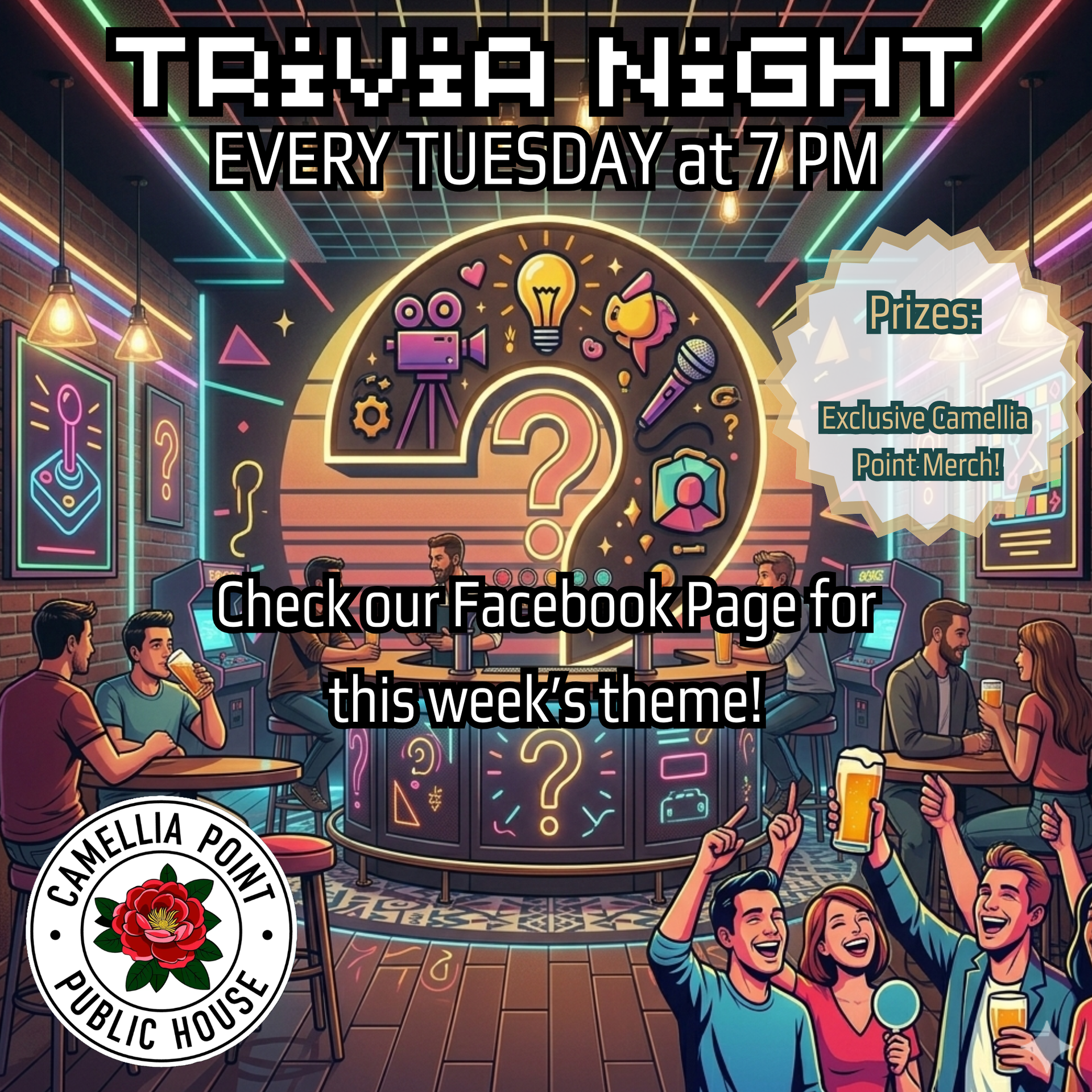 Trivia every Tuesday night at 7pm