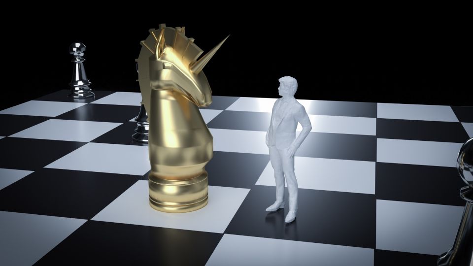 Man as chess pawn