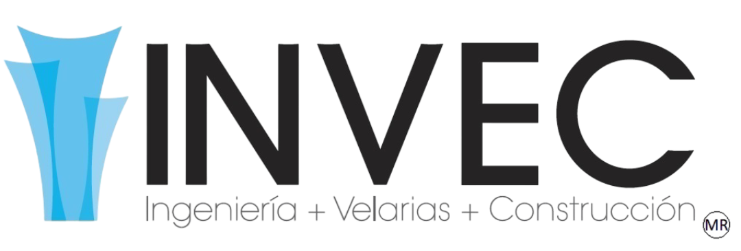 Logo INVEC Ingeniería + Velarias + Construcción.