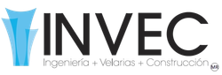 Logo INVEC Ingeniería + Velarias + Construcción.