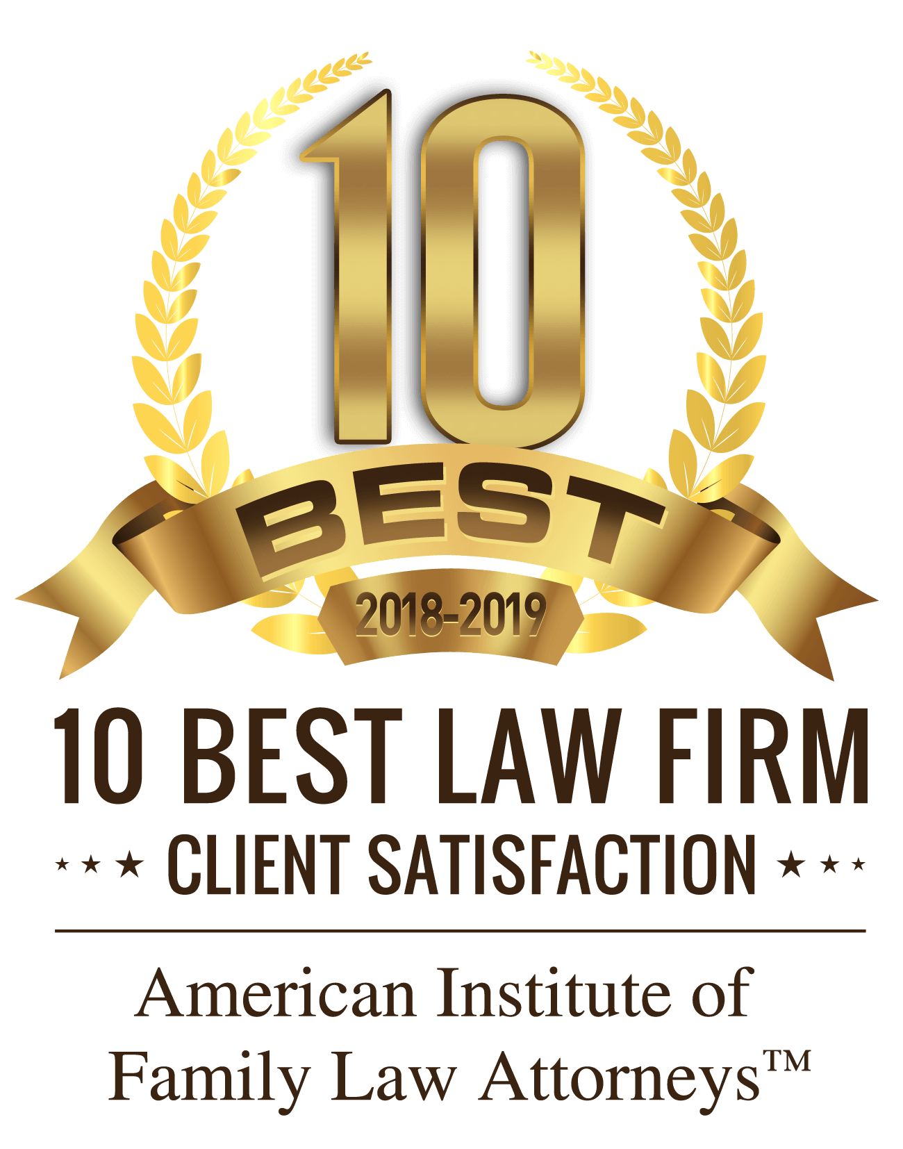 American Institute of Family Law Attorneys 10 Best Law Firm Award