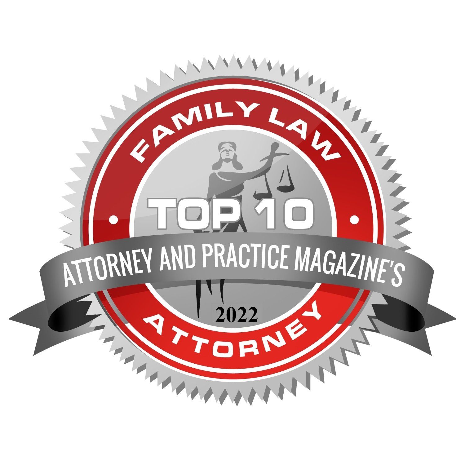 Attorney and Practice Magazine's Top 10 Family Law Attorney Award.