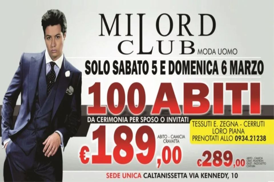 Pubblicità Milord Club