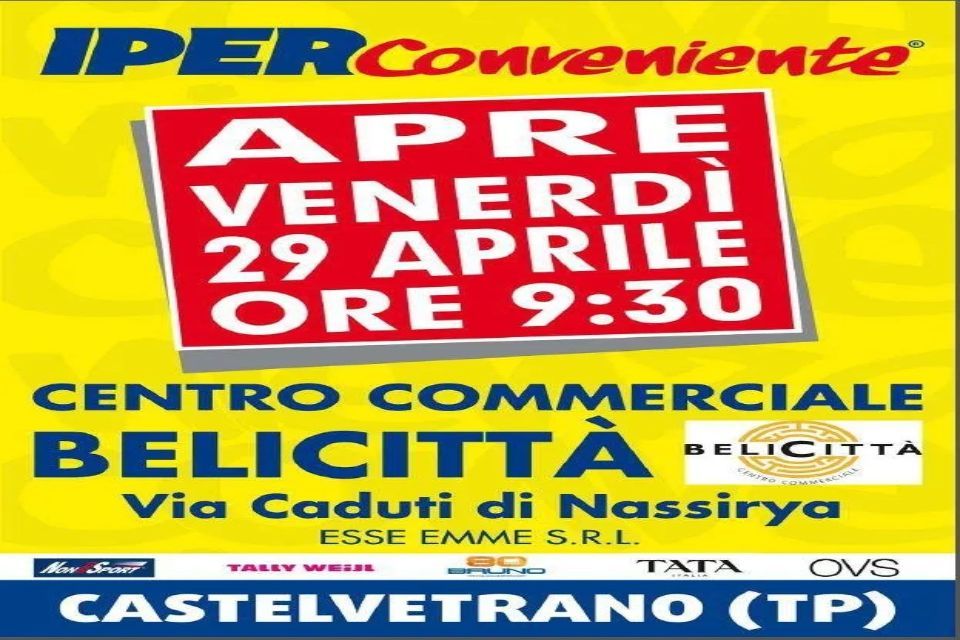 Pubblicità apertura centro commerciale