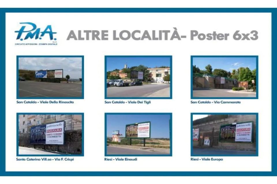 Località per poster pubblicitari