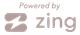A logo for a company called powered by zing