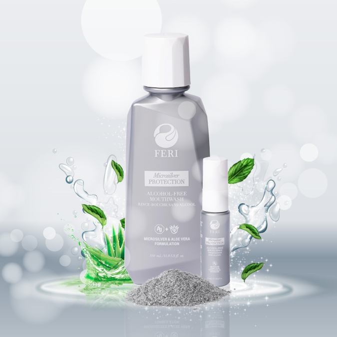 FERI microsilver mouth wash and mouth spray