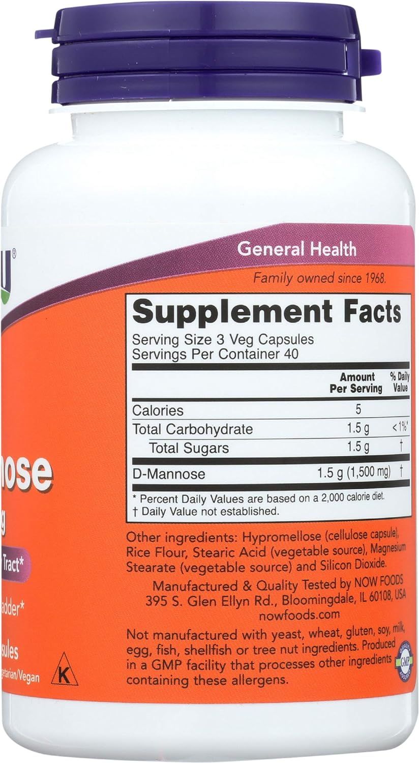 D-Mannose- Urinary Tract Health (MetaMin™)- 120 caps