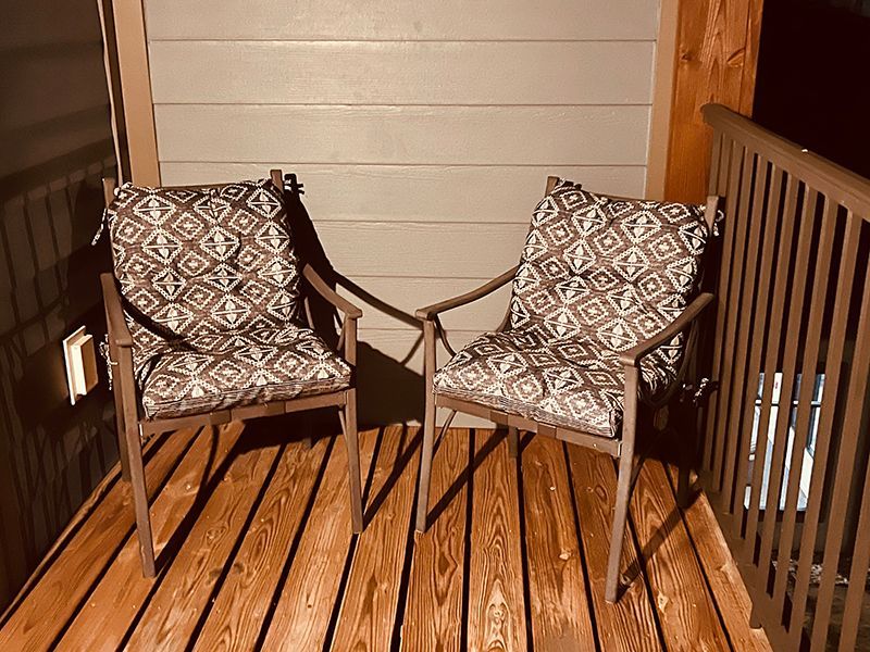 two outdoor chairs